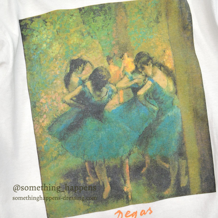 1990's STAFFORD BLAINE Edgar Degas Blue Dancers L/S T-SHIRT ... M