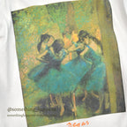 1990's STAFFORD BLAINE Edgar Degas Blue Dancers L/S T-SHIRT ... M