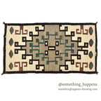 c.1940's NAVAJO RUG DIAMONDS PATTERN... 136cm/69cm
