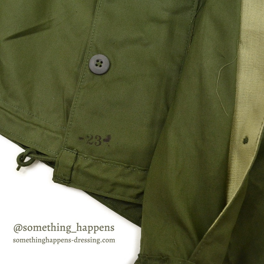 1960s Deadstock US Army Parka, Men's, M-65, Aluminum Zipper... Medium