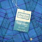 1960's DEADSTOCK SIR WALTER COTTON PLAID L/S SHIRT ... MEDIUM