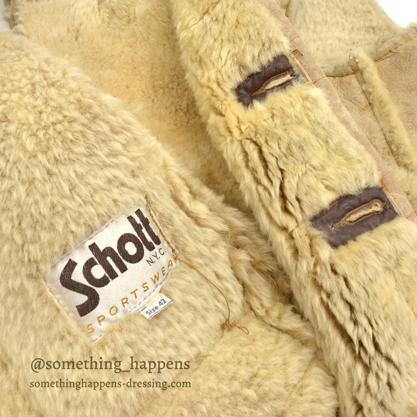 1970's SCHOTT SHEARLING VEST...42