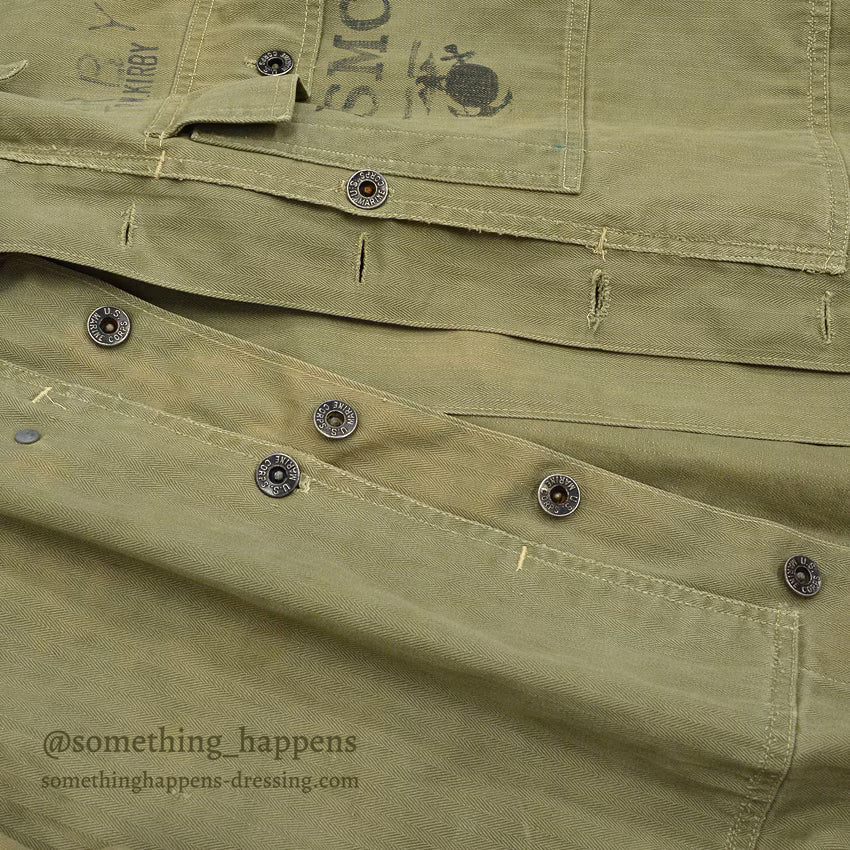 1940's U.S.M.C. P-44 HBT JACKET BLEACH CAMO NAMED ...