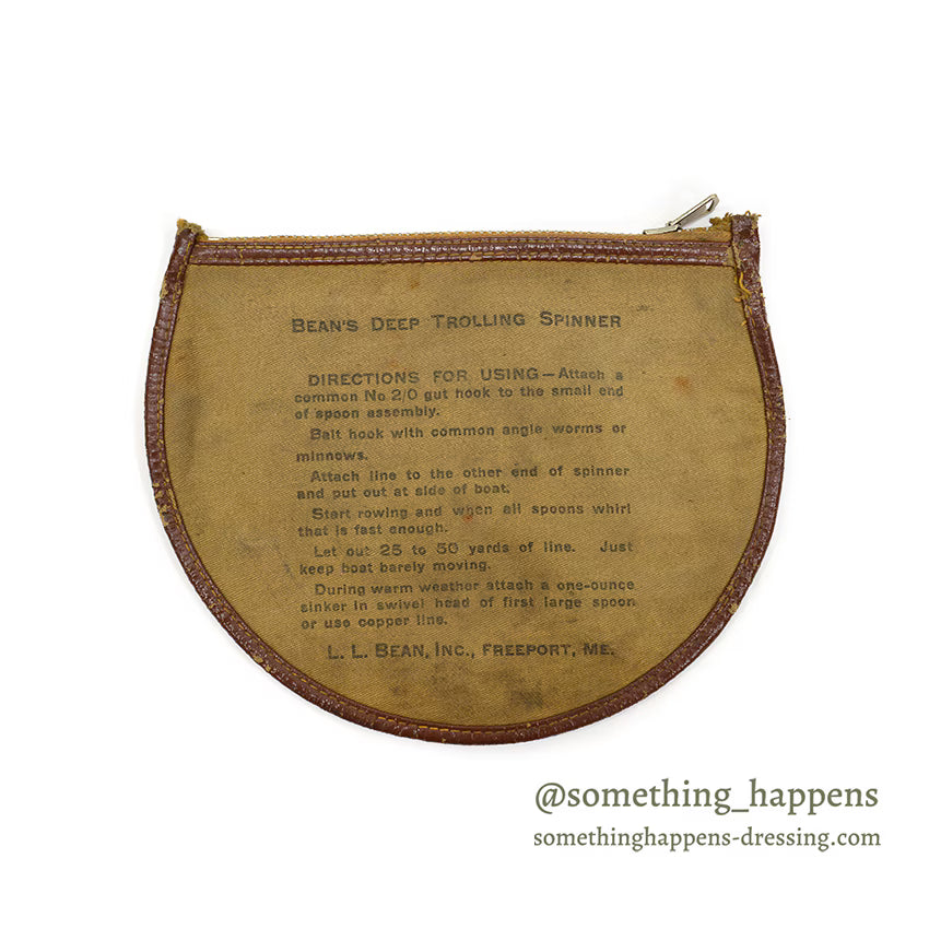 1930's L.L.BEAN CANVAS FISHING POUCH ...