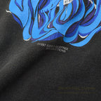 1990's ONEITA MOTORCYCLE ART FIRE PATTERN L/S T-SHIRT ... LARGE