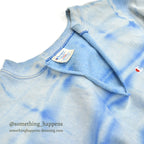 1980's CHAMPION LIGHT BLUE TIE DYE REVERSE WEAVE SWEAT SHIRT...L