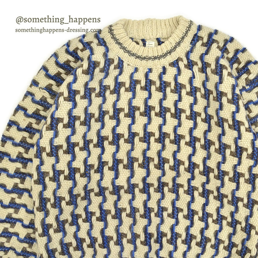 OLD ECUADOR HAND MADE WOOL KNIT SWEATER ...