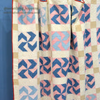 FLY FOOT INDIGO CALICO PATCHWORK QUILT... 210cm/168cm