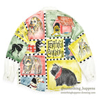 1990's~ FAITHFUL COMPANION DOG ART PAINT WHITE DENIM SHIRT ...