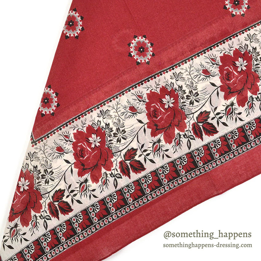 1980's DEADSTOCK BANANA REPUBLIC SAFARI & TRAVEL BANDANA RED...