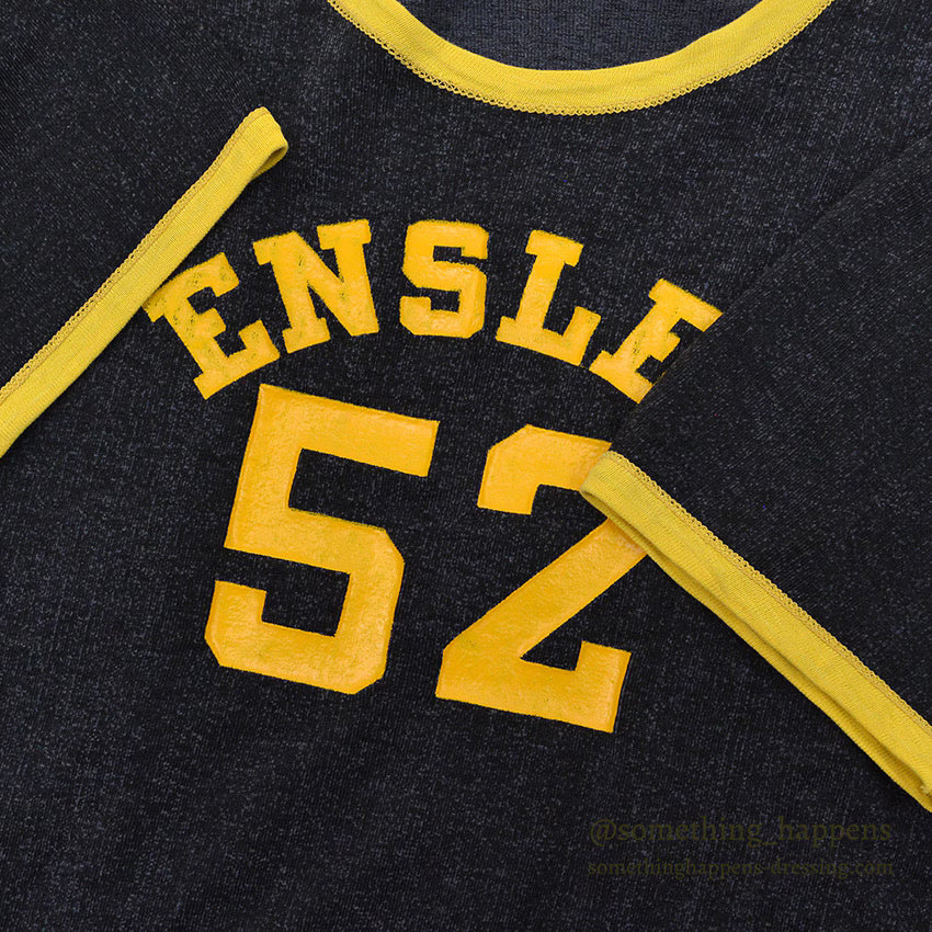 ~1960's CHAMPION ENSLEY ATHLETIC JERSEY T-SHIRT BLACK ... 44