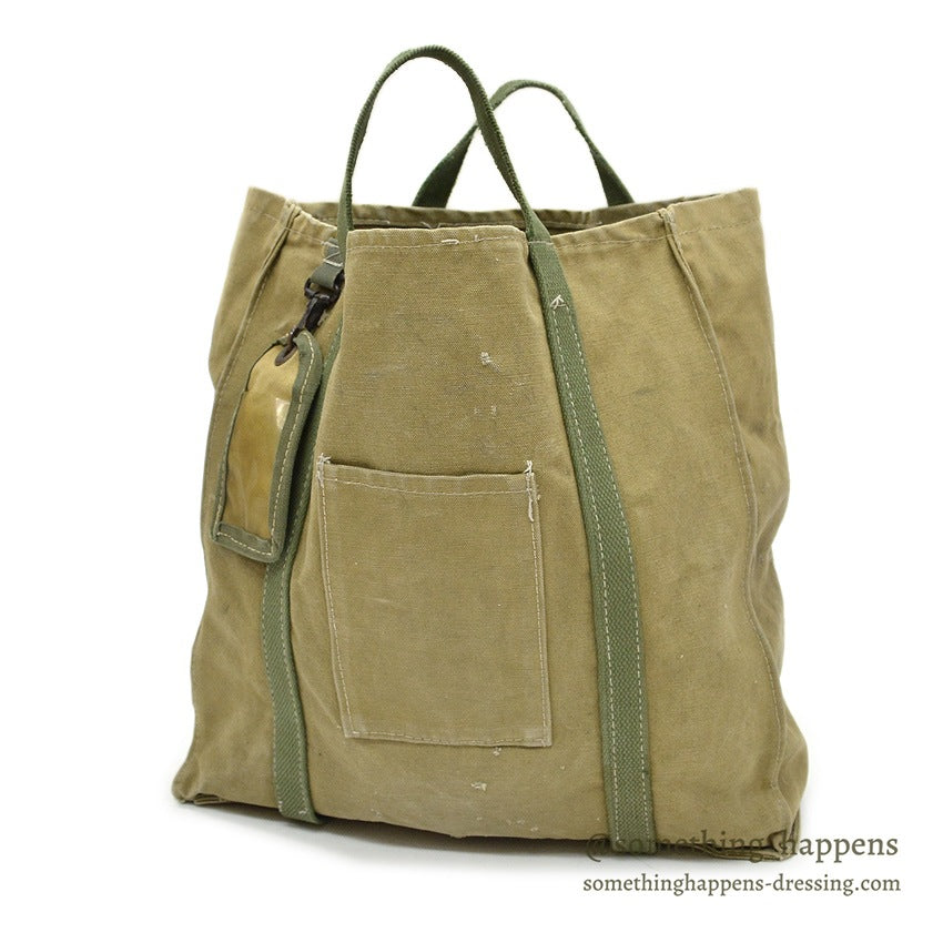 1950's~ MILITARY CANVAS TOTE BAG...