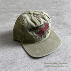 1990's~ EAGLE HARBOR MICHIGAN FLOWER PRINT CAP...
