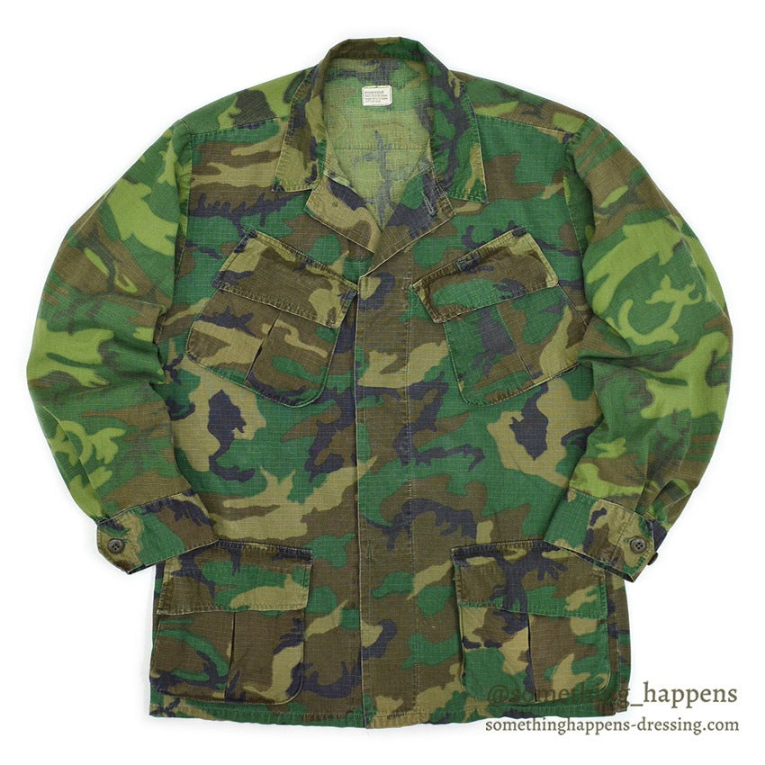 1960's USARMY ERDL JUNGLE FATIGUE JACKET MIX LEAF... MR