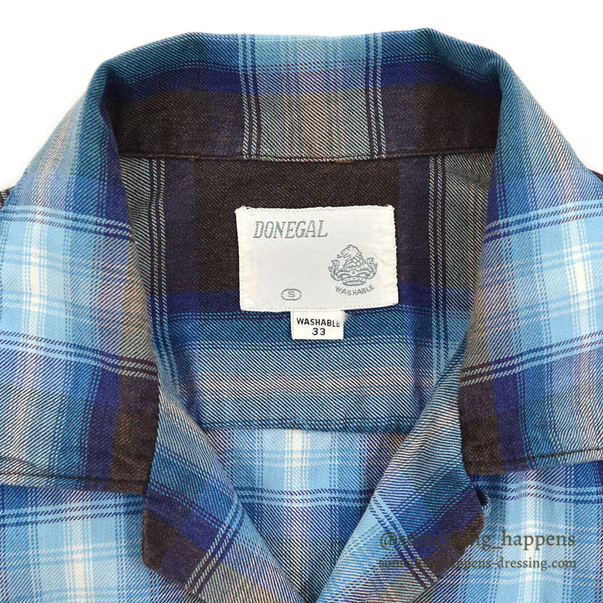 1960's DONEGAL OMBRE CHECK SHIRT...S