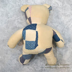 ANTIQUE CALICO PATCHWORK QUILTED TEDDY BEAR...