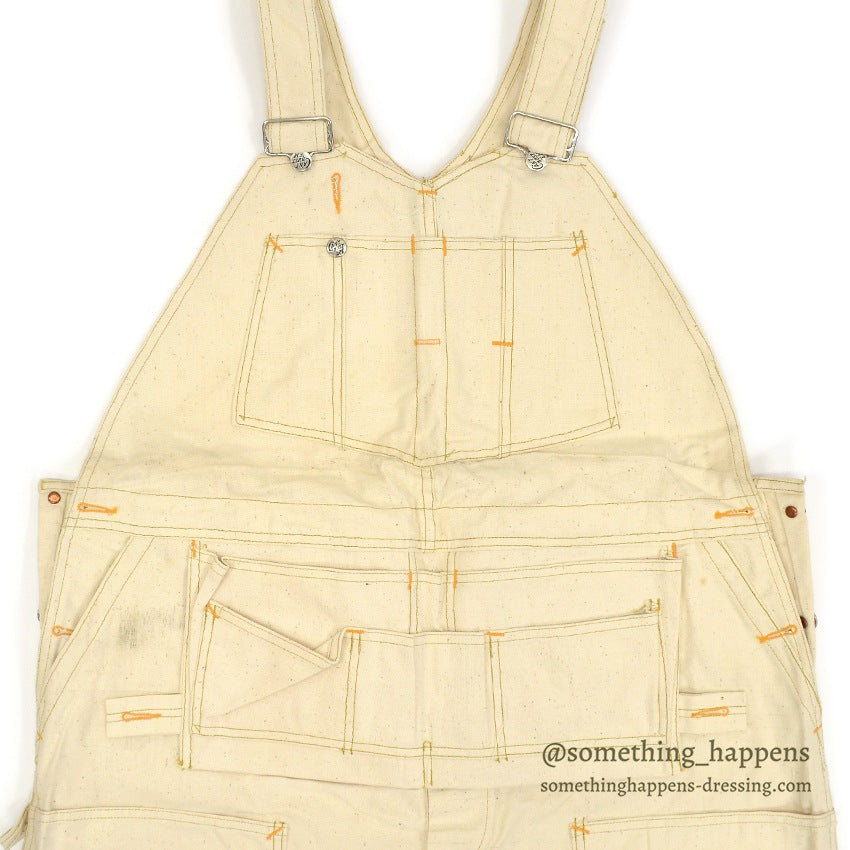 1940's~ DEADSTOCK CAN'T BUST'EM DOUBLE KNEE OVERALL ... W42/L30