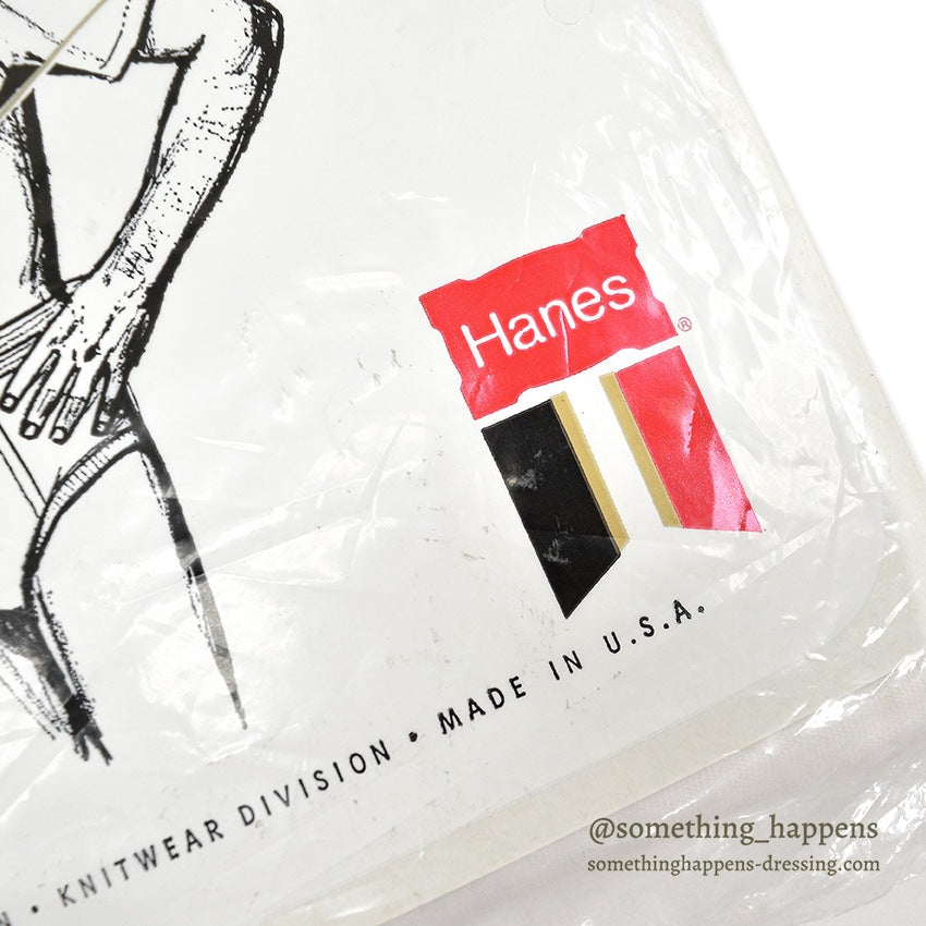 1960's~ DEADSTOCK HANES HANESET PLAIN PACK T-SHIRT 1 ... M