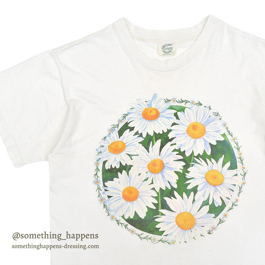 1990's DOWN TO EARTH PRODUCTS DAISY FLOWER PRINT T-SHIRT ... XL