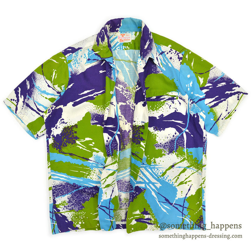 1970's SEARS ABSTRACT PRINT S/S SHIRT ...