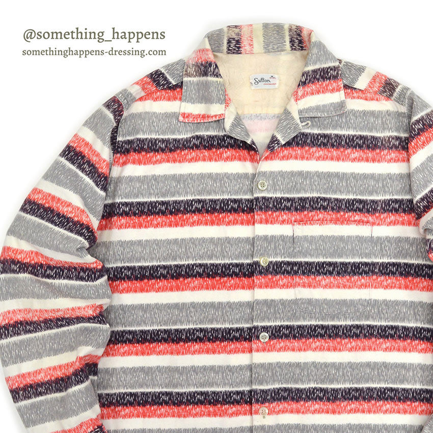 1950's SUTTON PRINT FLANNEL SHIRT...