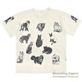 1990's MICHIGAN RAG CO. CAT PRINT T-SHIRT ...