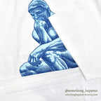 1990s DEADSTOCK HANES The Thinker ART PRINT T-SHIRT ... LARGE