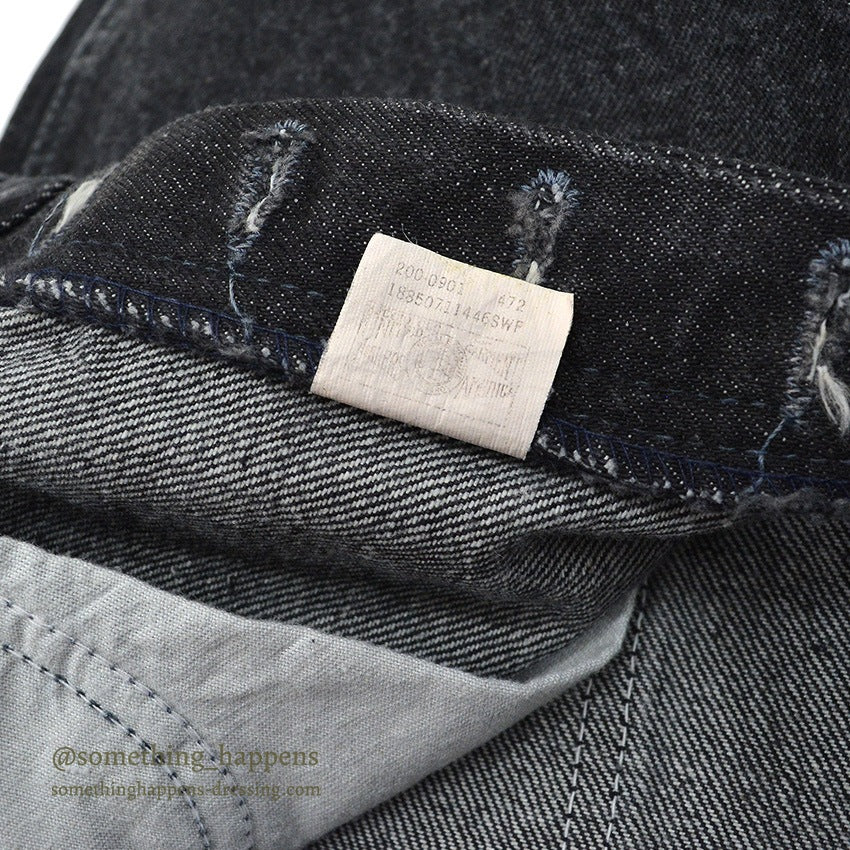 1980's Lee 200 BLACK DENIM PANTS...W33/L30