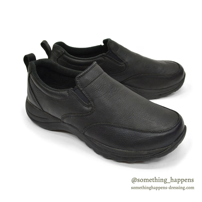 LLBEAN COMFORT BLACK LEATHER MOC SHOES ... 8 MEDIUM