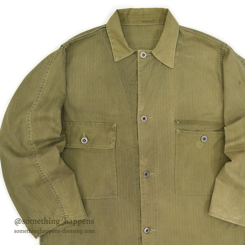 ~1940's METAL BUTTON TWO POCKETS HBT JACKET...