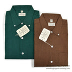 1950's~ DEADSTOCK COLEBROOKE GREEN/BLACK PIN CHECK L/S SHIRT... L
