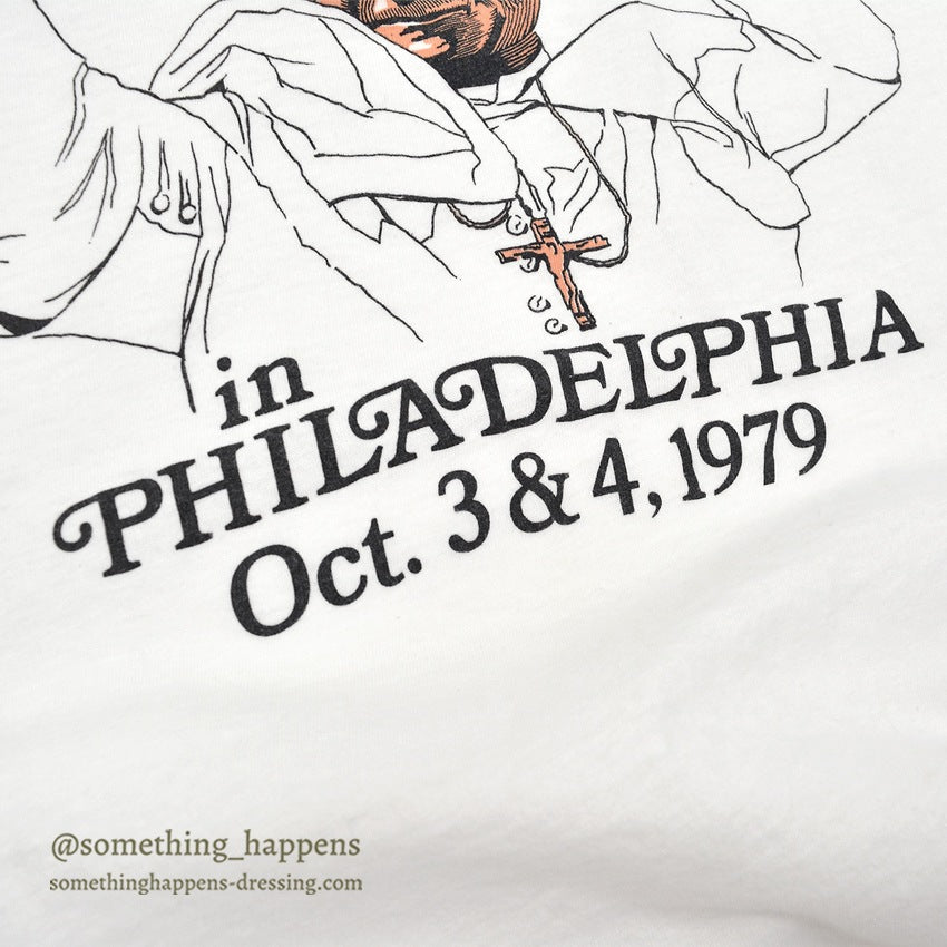 1970's POPE JOHN PAUL II  PRINT T-SHIRT ... LARGE