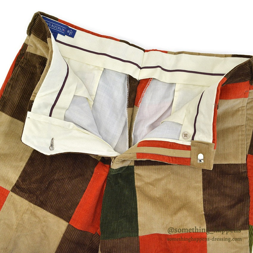 1980's J.McLAUGHLIN PATCHWORK CORDUROY PANTS... W36