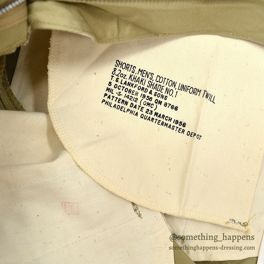 1950's DEADSTOCK U.S.ARMY SHORTS, MEN'S, COTTON, UNIFORM TWILL 2 ... W34