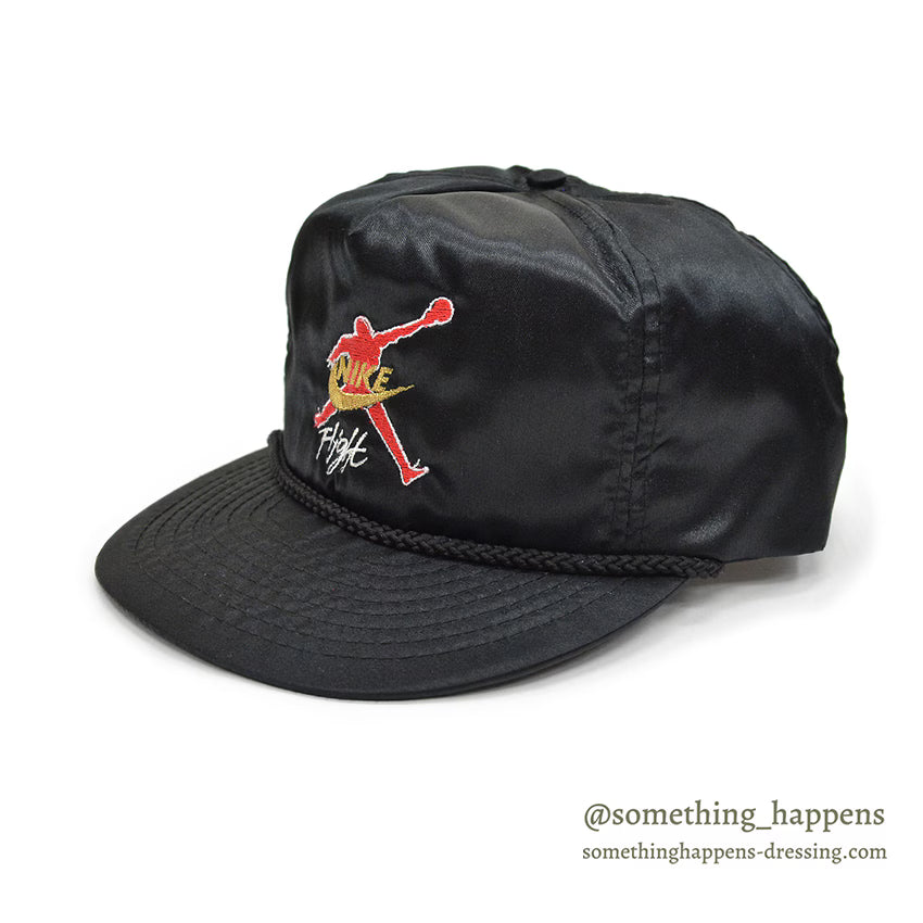 1990's BOOTLEG NIKE AIR JORDAN FLIGHT NYLON CAP BLACK...