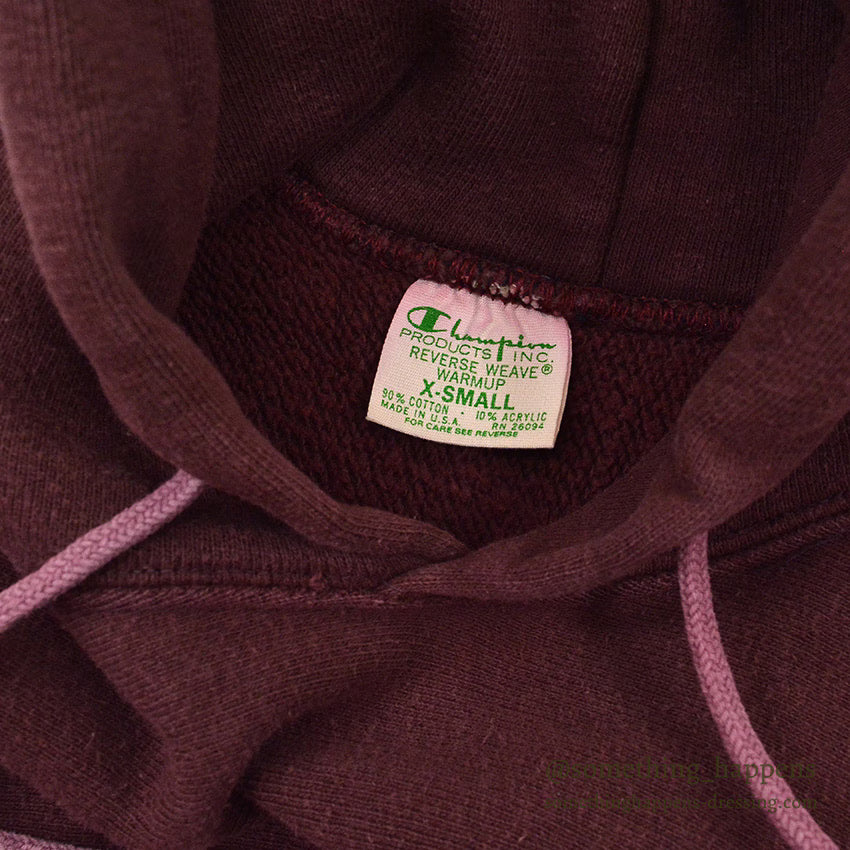 1970's CHAMPION MISSOURI MILITARY ACADEMY REVERSE WEAVE SWEAT PARKA...XS