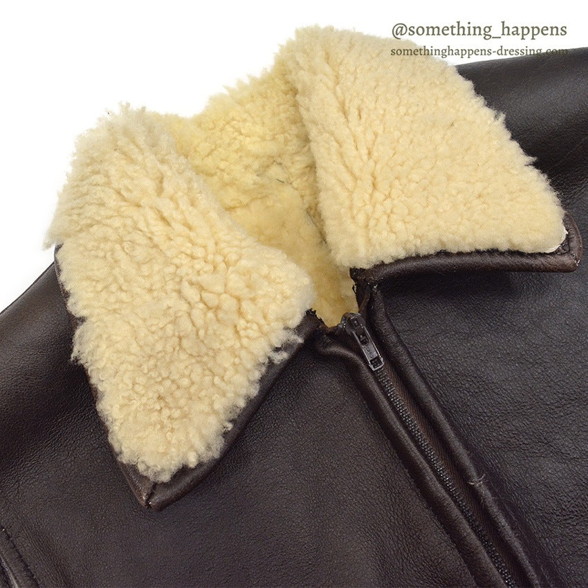 1970's~ THE SHEEP SHACK MOUTON SHEARLING VEST...