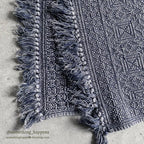 OLD INDIGO FRINGE RUG...86cm/51cm
