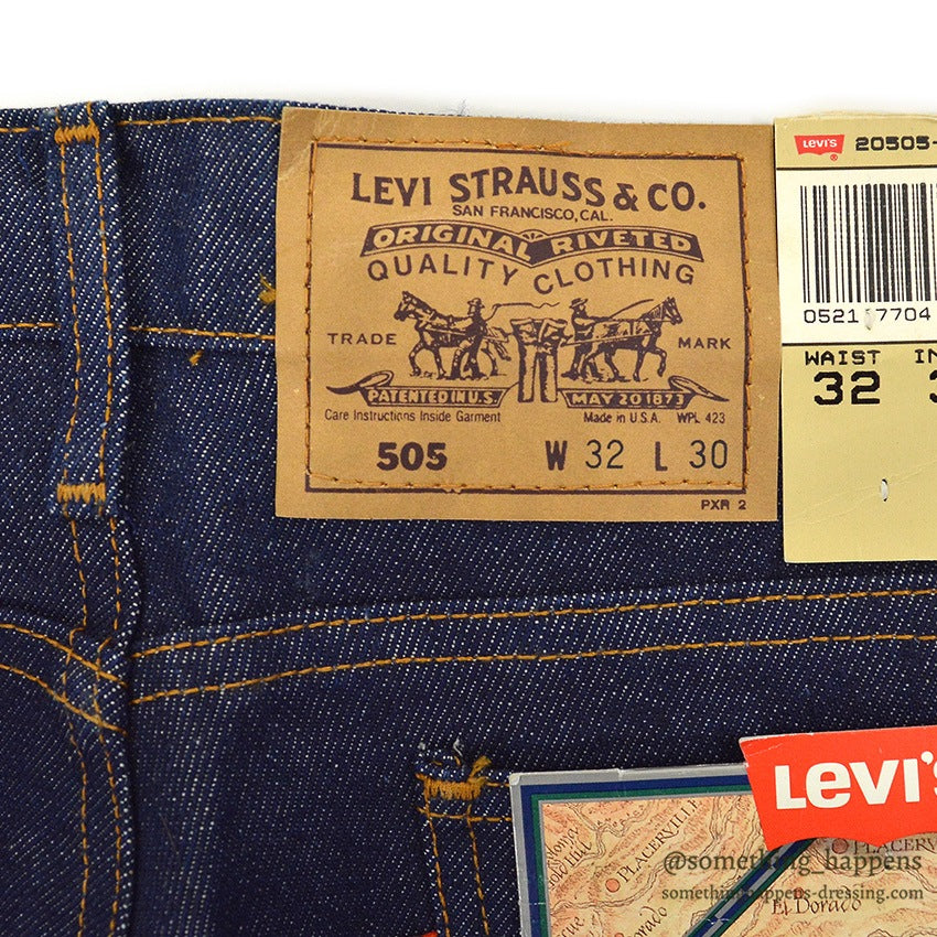 1990's DEADSTOCK Levi's 505 DENIM PANTS Made in USA... W32/L30