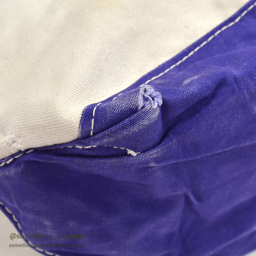 1970's LLBEAN BOAT AND TOTE PURPLE / ERROR TAG... LARGE