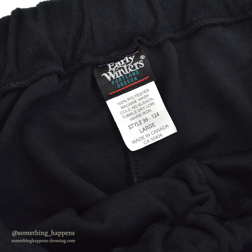 DEADSTOCK EARLY WINTERS FLEECE PANTS BLACK... L