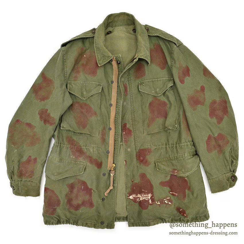 1950's USARMY M-51 HAND PAINTED CAMO FIELD JACKET... MR