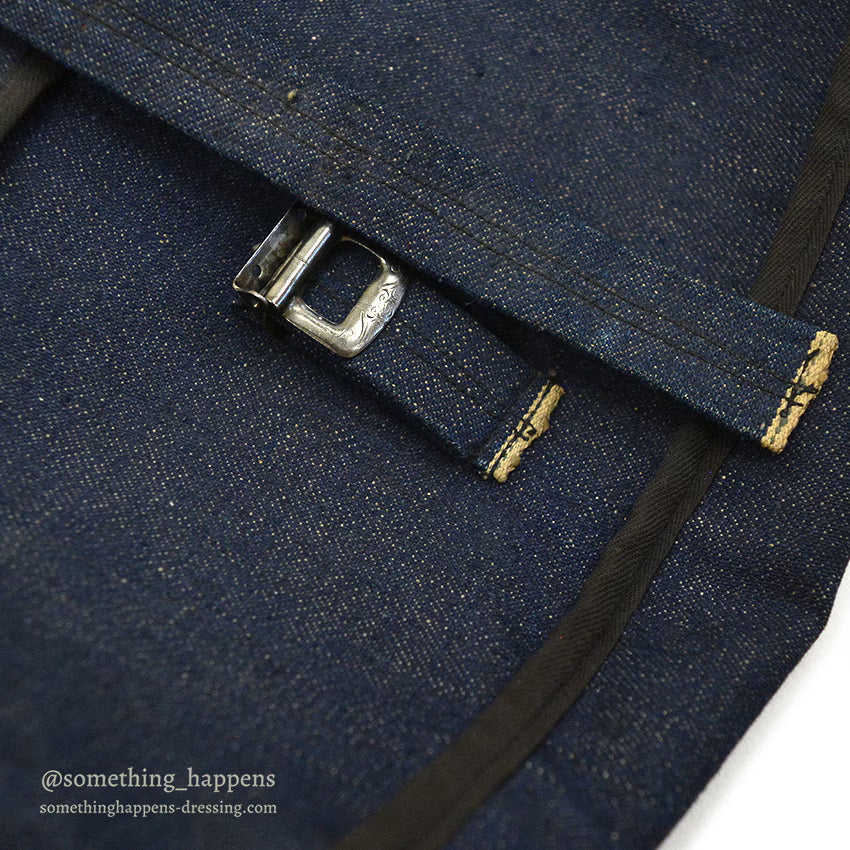 ~1940's AMERICAN RED CROSS DENIM SHOULDER DITTY BAG...