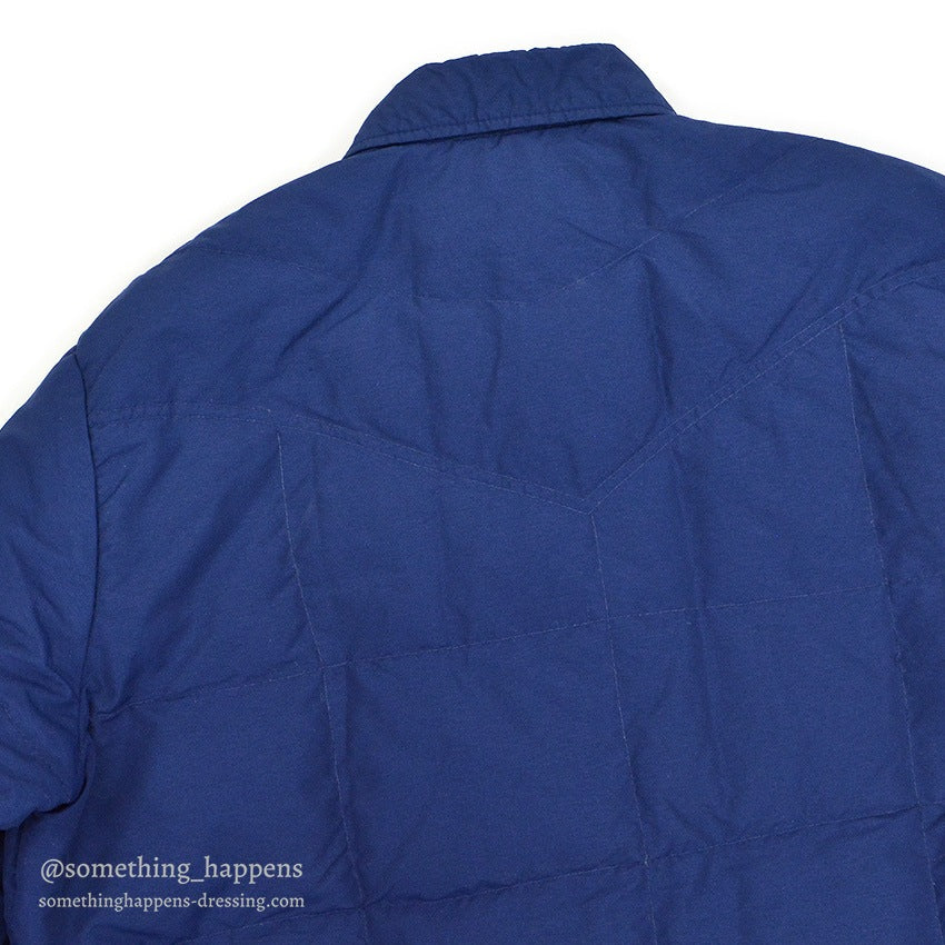 1980's GERRY DOWN SHIRT NAVY ... Fits like L to XL