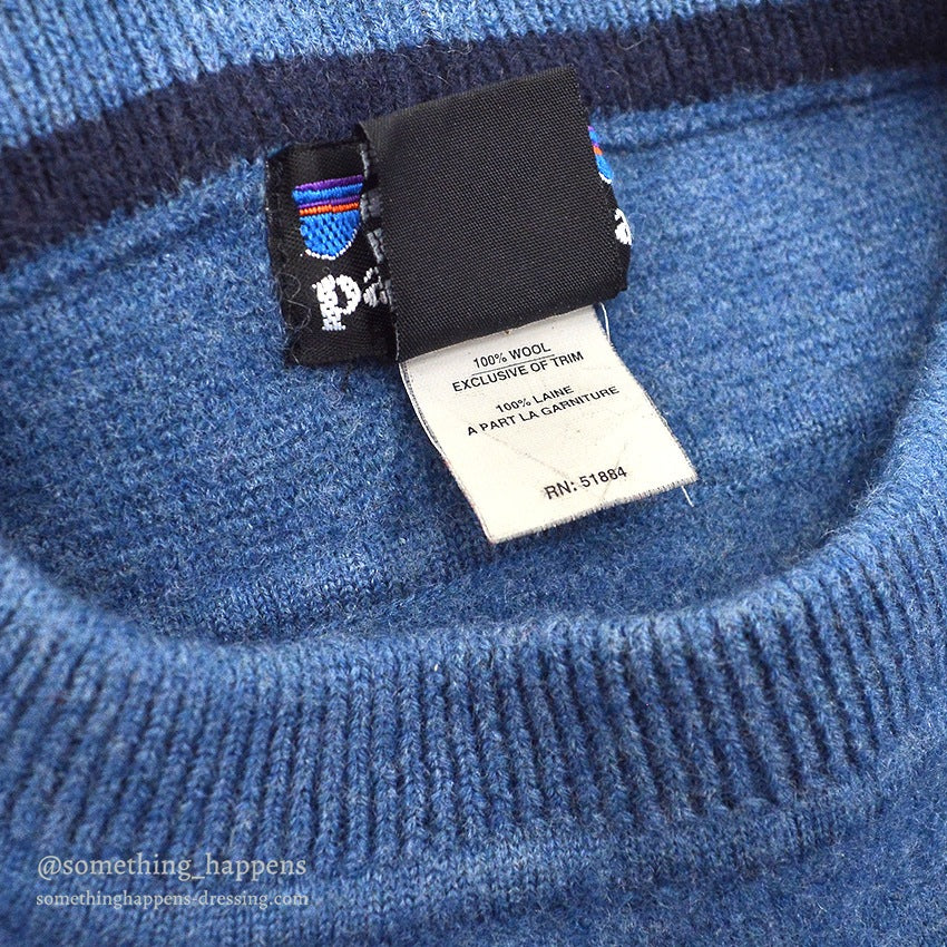 PATAGONIA LIGHT BLUE WOOL CREW SWEATER  ... XL