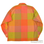 1960's~ OVEN-SET BLOCK PANEL PLAID SHIRT ... L