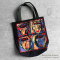 1990's FRED BABB ART CAN'T HURT YOU. CANVAS TOTE BAG...
