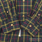 1980's OUTFITTERS IMPORTED FABLIC PLAID B/D SHIRT ... M