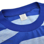 ~1980's BLUE STRIPED T-SHIRT ... LARGE