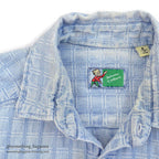 1990's JOHNNY COTTON DOBBY CLOTH L/S SHIRT ... S